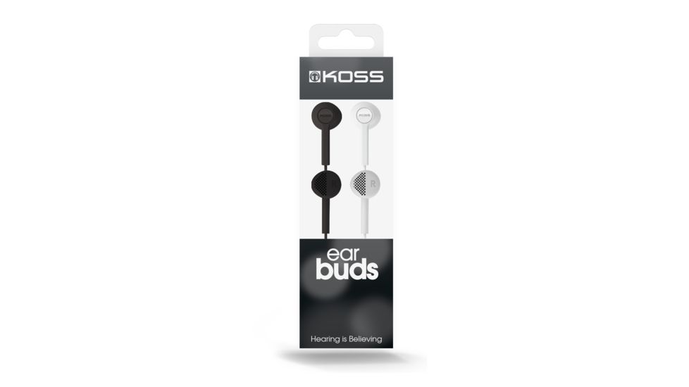 Koss KE7 Stereo Earbuds, Black/White, NSN 5965-32-015-8412 , 5965320158412, KE7