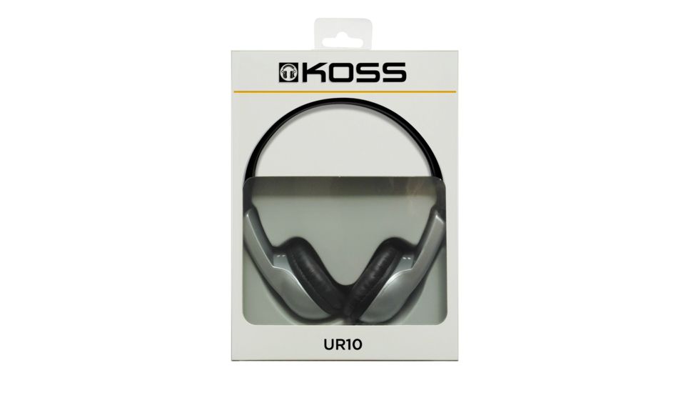 Koss UR10 Lighweight Home Headphone, Silver/Black, NSN 5965-32-015-8412 , 5965320158412, UR10