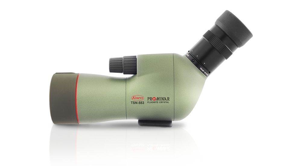 Kowa TSN-553 55mm Prominar Pure Fluorite Angled Spotting Scope w/ 15-45x Zoom Eyepiece, Green, Compact, TSN-553