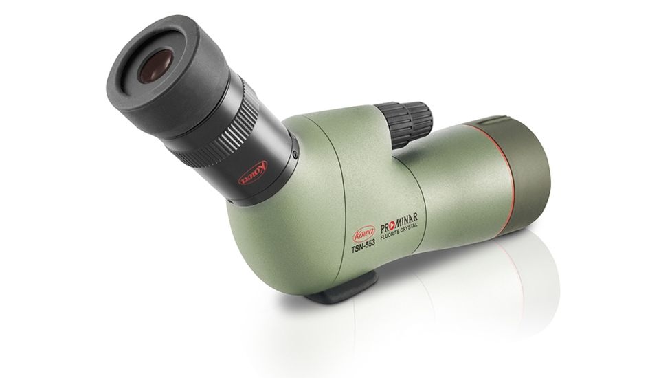 Kowa TSN-553 55mm Prominar Pure Fluorite Angled Spotting Scope w/ 15-45x Zoom Eyepiece, Green, Compact, TSN-553