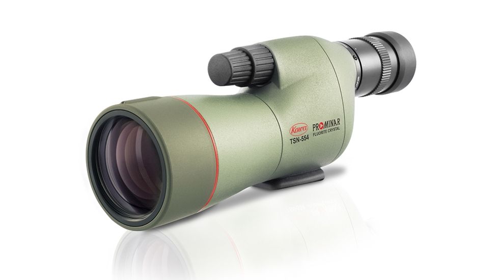 Kowa TSN-554 55mm Prominar Pure Fluorite Straight Spotting Scope w/ 15-45x Zoom Eyepiece, Green, Compact, TSN-554