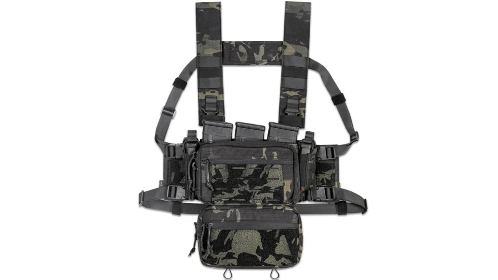 Krate Tactical ACETAC S.O.P. Tactical Chest Rig - Black Multi Camo, ATC-CR-BMC