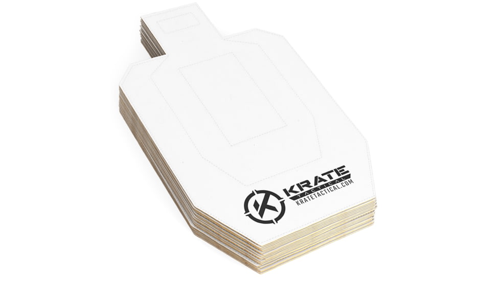 Krate Tactical Full-Size Competition Cardboard Targets - 20 Pack, KRT-CBD-20XT30IN