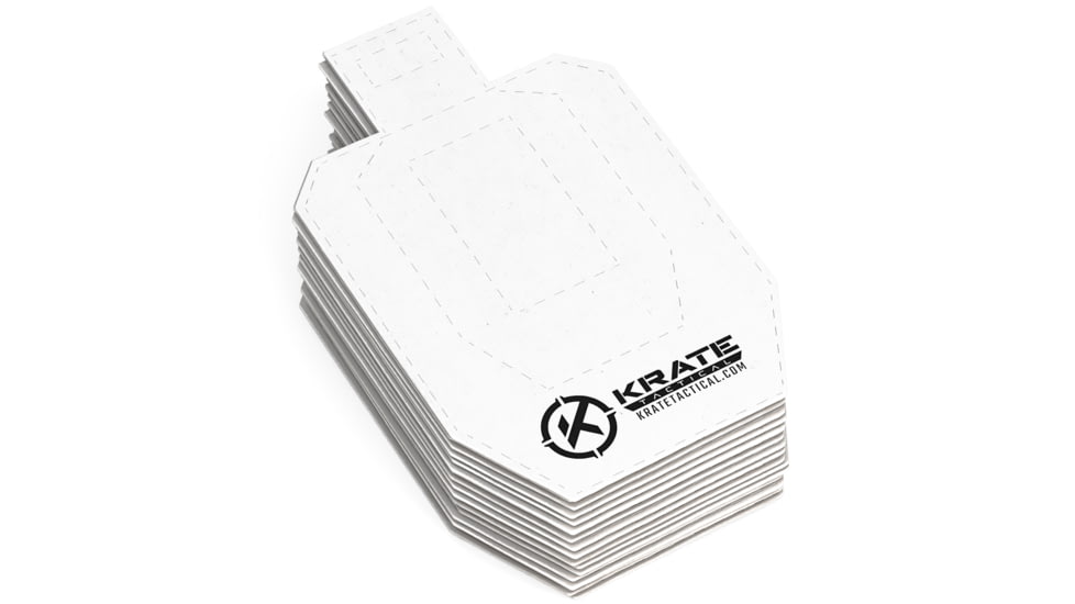 Krate Tactical Half-Size Competition Cardboard Targets - 20 Pack, KRT-CBD-20XT15IN