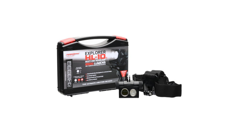 Krate Tactical Powertac Explorer HL-10 - 2,500 Lumen Headlamp, PTC-HL-10