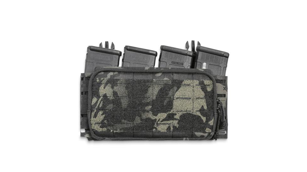 Krate Tactical SKELETON Placard With Mag Setup - Black Multicam, ATC-SKTP-V2-4XEMI-556-BMC