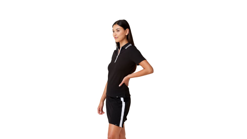 Krimson Klover Dina 1/4 Zip Polos - Womens, Black, Extra Large, S23129-001-XL