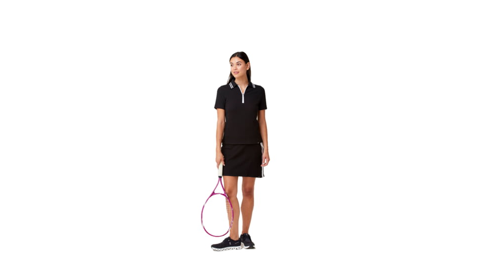 Krimson Klover Dina 1/4 Zip Polos - Womens, Black, Extra Large, S23129-001-XL
