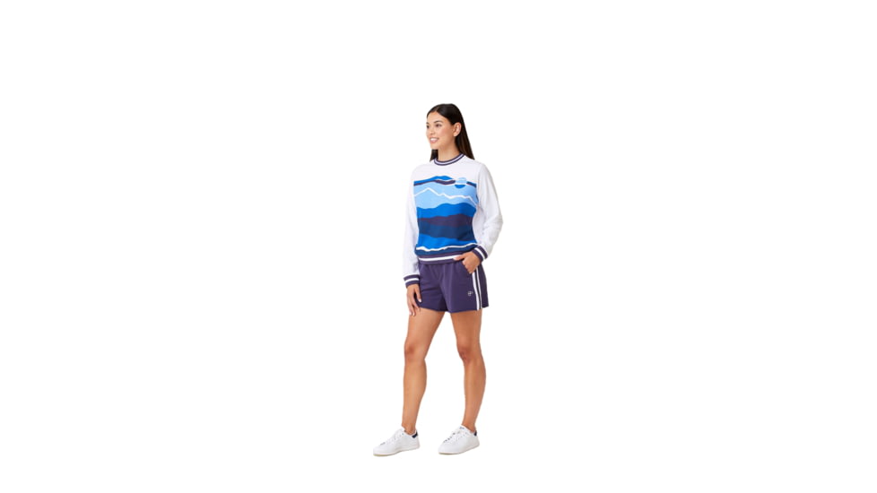 Krimson Klover Holly Crewneck Sweaters - Womens, Landscape S. Blue, Large, S23155P-668-L