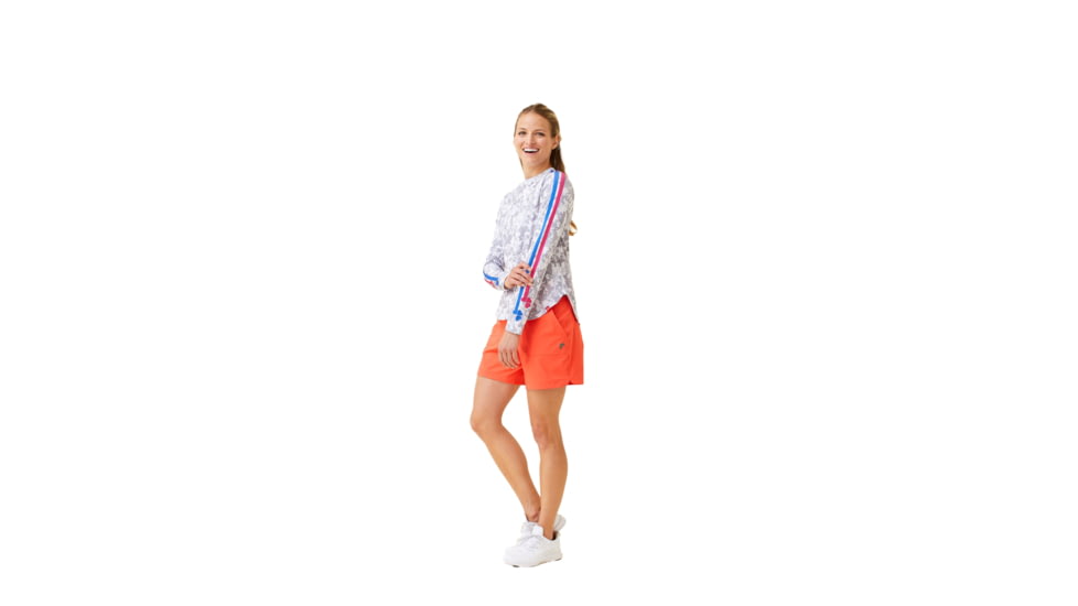 Krimson Klover Sara Long Sleeve Sunshirts - Womens, Floral Silver, Medium, S23145-661-M