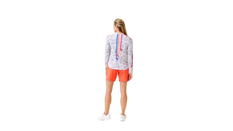Krimson Klover Sara Long Sleeve Sunshirts - Womens, Floral Silver, Medium, S23145-661-M