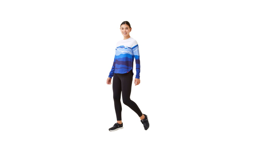 Krimson Klover Sara Long Sleeve Sunshirts - Womens, Landscape S. Blue, Extra Large, S23145-668-XL