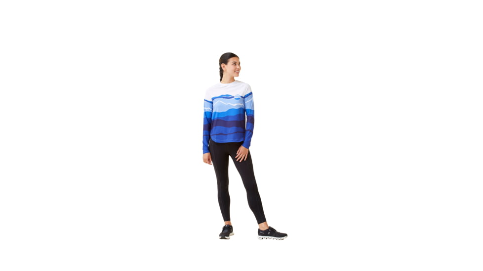 Krimson Klover Sara Long Sleeve Sunshirts - Womens, Landscape S. Blue, Extra Large, S23145-668-XL