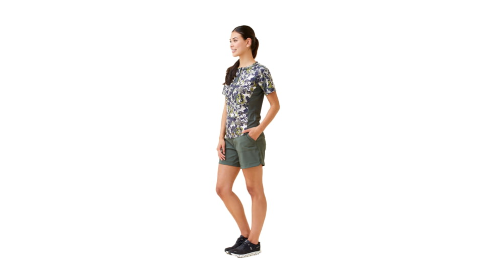 Krimson Klover Vida Jersey T-Shirts - Womens, Floral Forest, Extra Small, S23108-670-XS