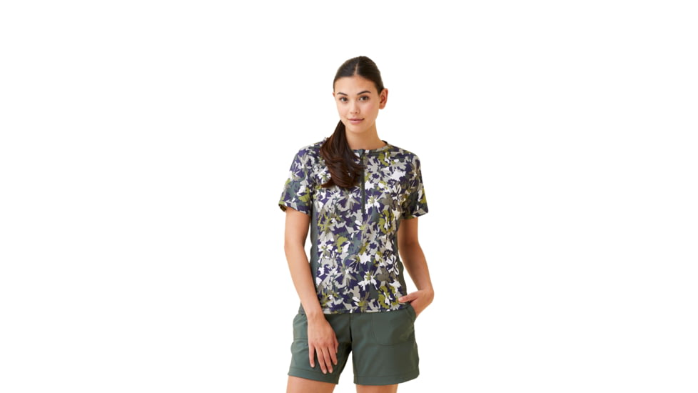 Krimson Klover Vida Jersey T-Shirts - Womens, Floral Forest, Extra Small, S23108-670-XS