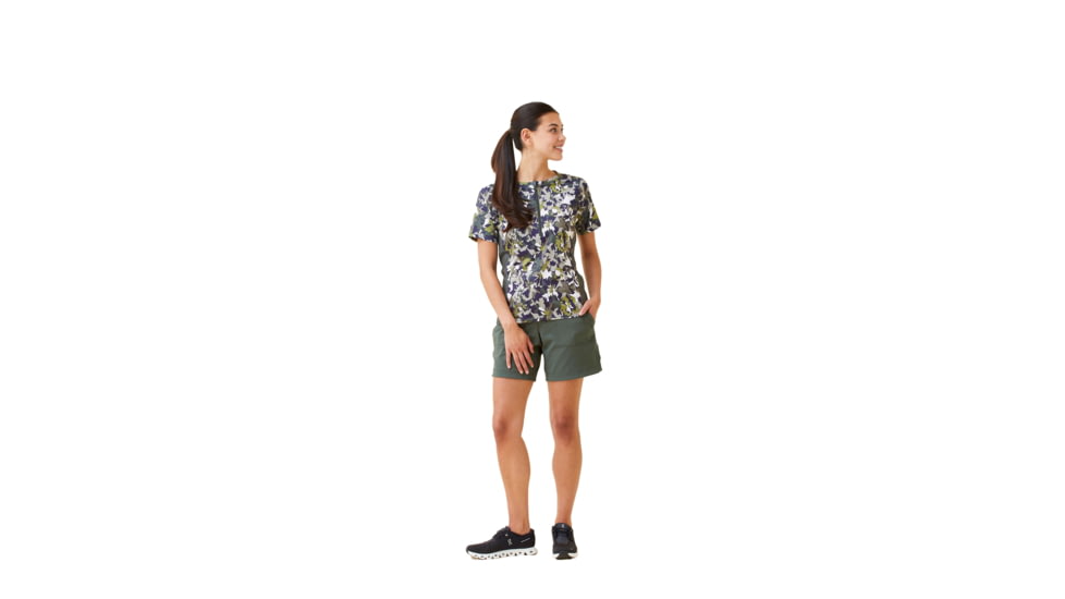 Krimson Klover Vida Jersey T-Shirts - Womens, Floral Forest, Extra Small, S23108-670-XS