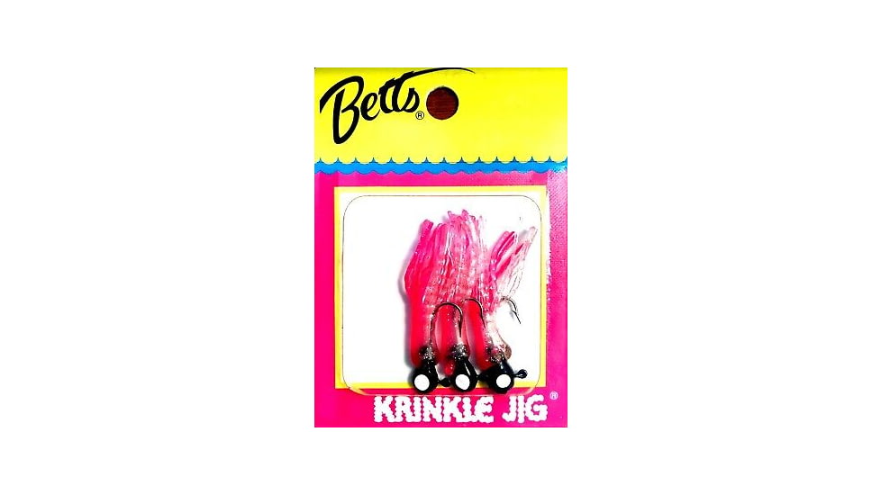 Krinkle Jigs Betts Betts 58-3-4 Krinkle Jig 1/32oz Pink/Clear 3Pk, 58-3-4