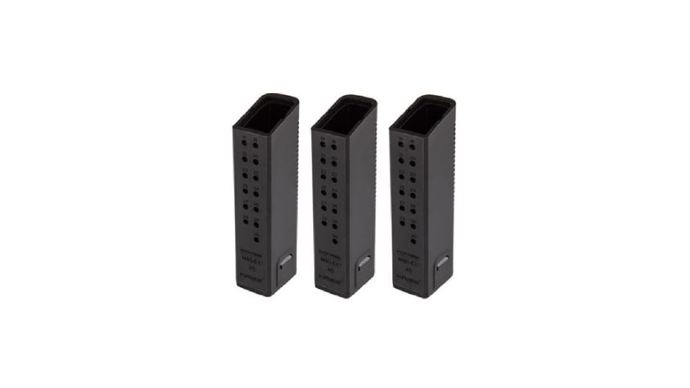 KRISS USA Kriss VECTOR .45 ACP +17 Rounds Pistol Magazine Extension - 3 Pack, Black, 17, KRKVA-MX2K45BL01