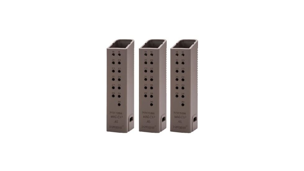 KRISS USA Kriss VECTOR .45 ACP +17 Rounds Pistol Magazine Extension - 3 Pack, FDE, 17, KRKVA-MX2K45FD01