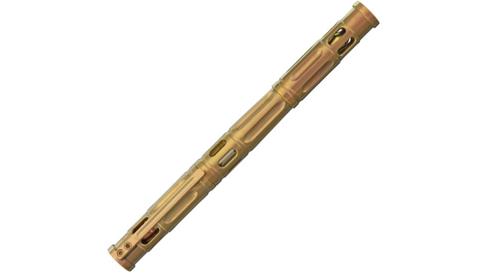 Krudo Krubaton Tactical Pen Gold Fixed Blade Knife, 5.75in SNGKRBTNBZ