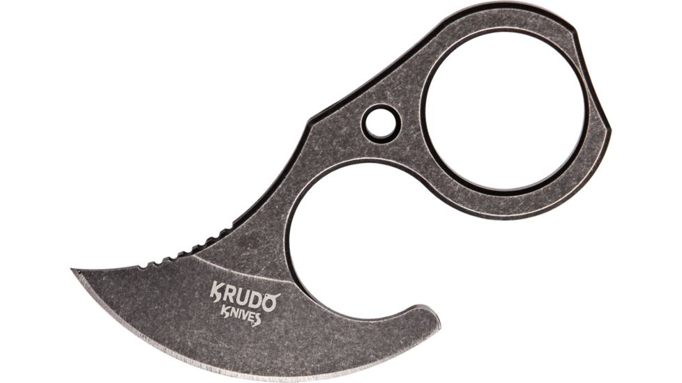 Krudo Nano Fixed Blade Knife, Black PE Blade, Black SNGNANOBSW
