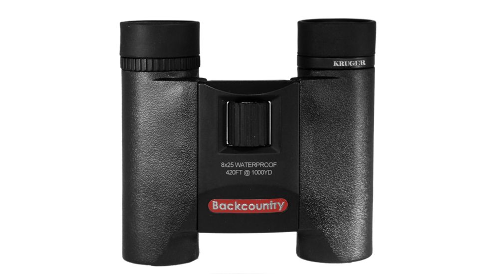Kruger Optical Backcountry 8x25 Roof Prism Binocular, Black, 61327