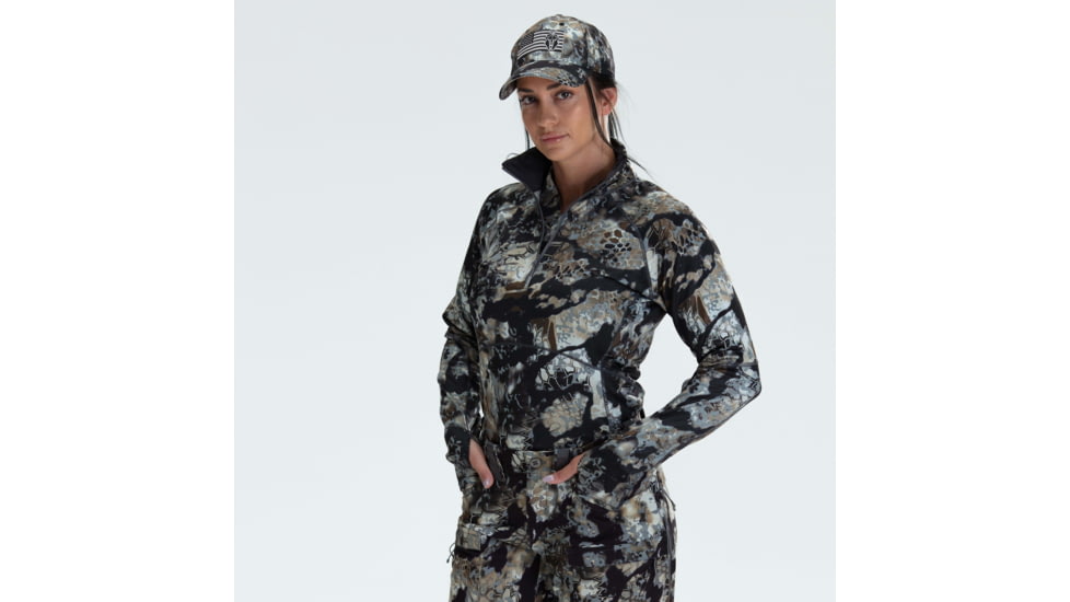 Kryptek Cronos 1/2 Zip Shirt - Womens, Obskura Skyfall, S, 19WCROZSF3
