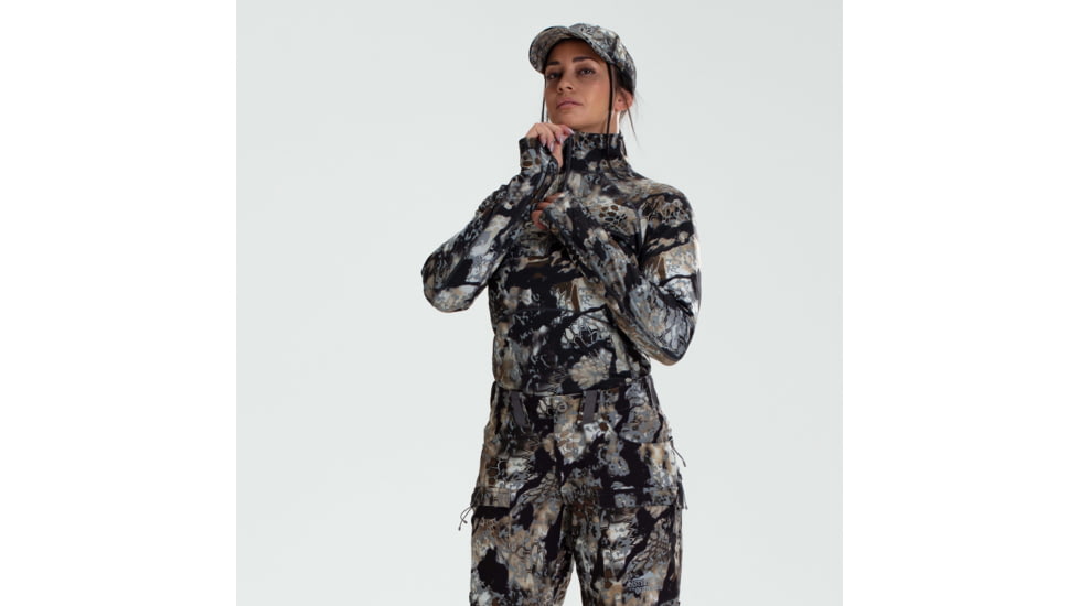 Kryptek Cronos 1/2 Zip Shirt - Womens, Obskura Skyfall, S, 19WCROZSF3