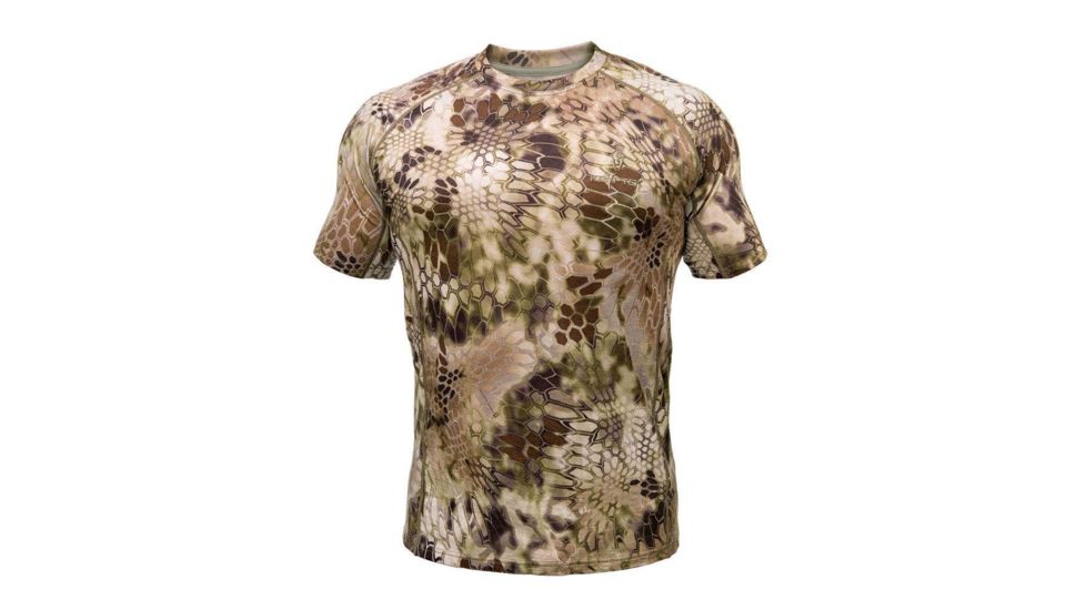 Kryptek Hoplite II Merino Mens Short Sleeve Crew LW, Highlander, Small 17HOPLWSSCH3