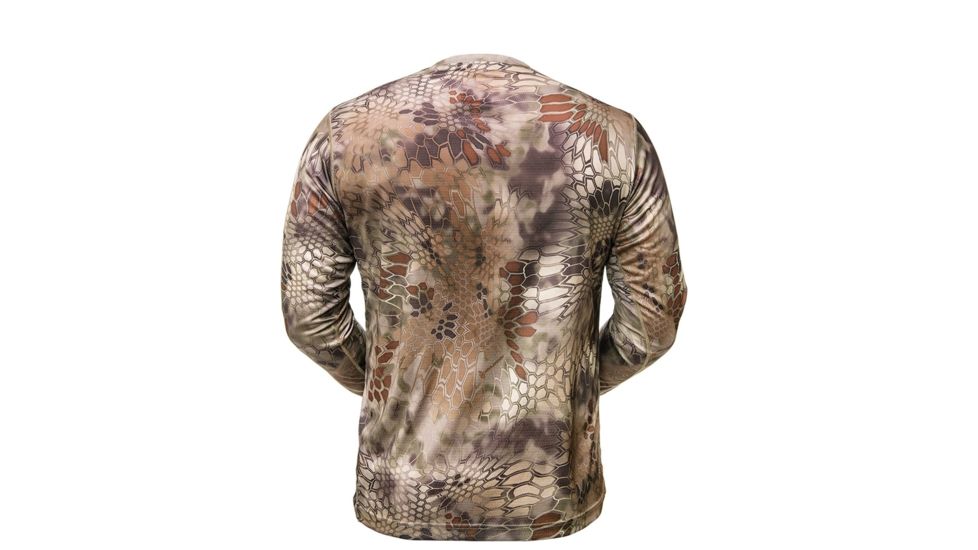 Kryptek Hyperion Long Sleeve Crew With Logo - Mens, Highlander, Extra Small, 19HYPLSLH2