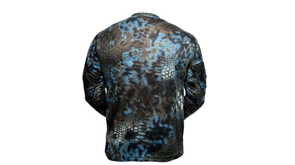 Kryptek Hyperion Long Sleeve Crew With Logo - Mens, Neptune, 2XL, 19HYPLSLN7