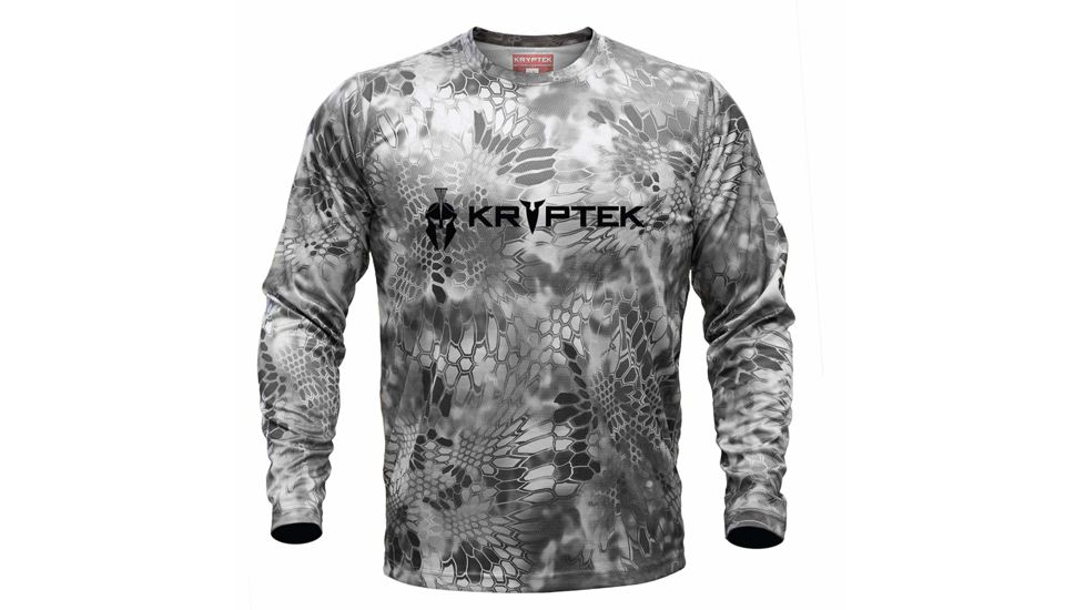 Kryptek Hyperion Long Sleeve Crew With Logo - Mens, Raid, Medium, 19HYPLSLR4
