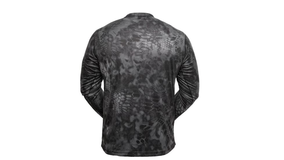 Kryptek Hyperion Long Sleeve Crew With Logo - Mens, Typhon, Extra Small, 19HYPLSLT2