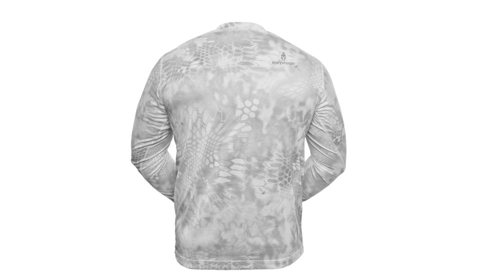 Kryptek Hyperion Long Sleeve Crew With Logo - Men's, Wraith, Extra Small, 19HYPLSLY2