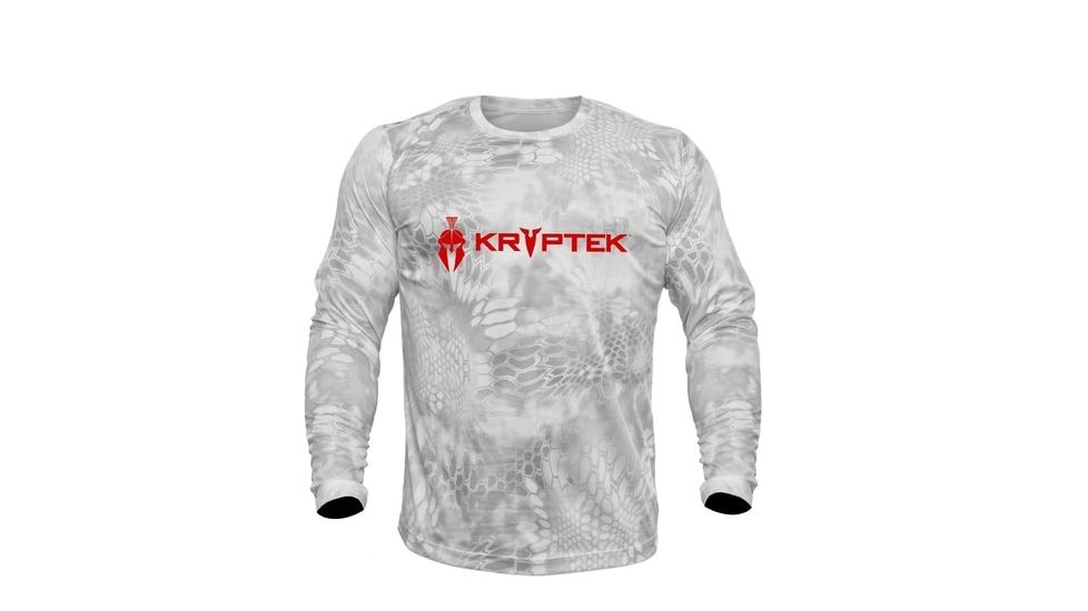 Kryptek Hyperion Long Sleeve Crew With Logo - Men's, Wraith, Large, 19HYPLSLY5