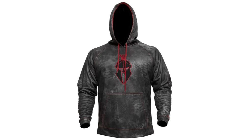 Kryptek Mens Tartaros Hoodie, Typhon/Red/Black, Extra Small 15TARTTRB2