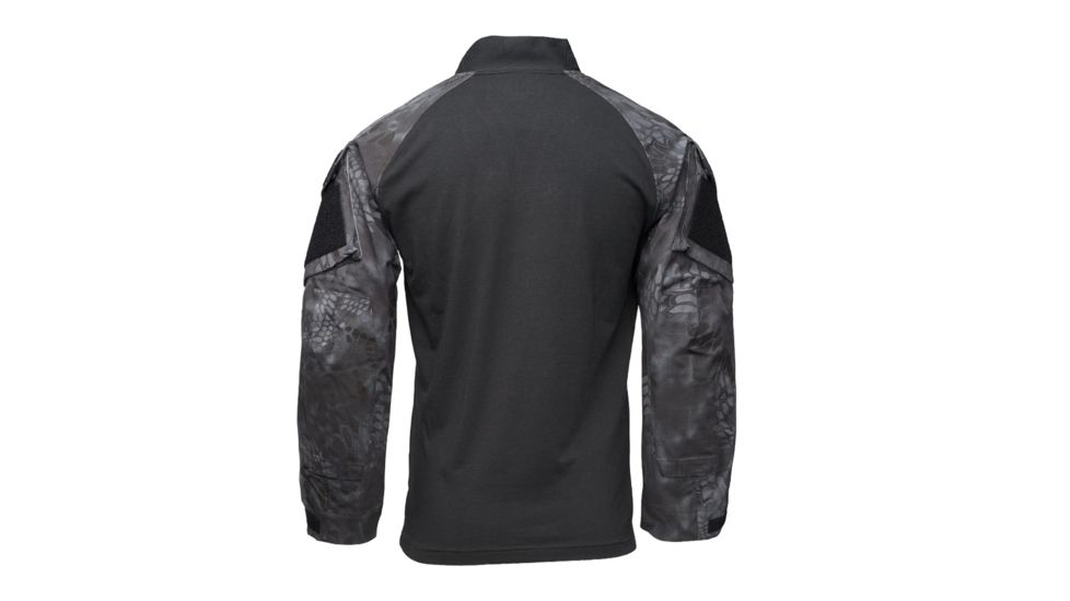 Kryptek Tactical Long Sleeve Rugby - Mens, Black/Typhon, Medium, 19TACRLSBKT4