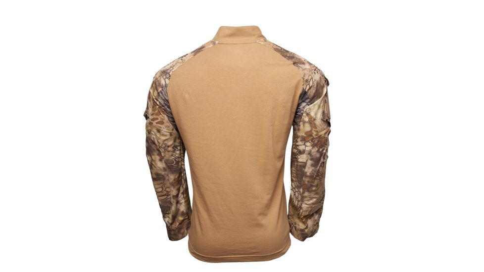 Kryptek Tactical Long Sleeve Rugby - Mens, Coyote/Highlander, Large, 19TACRLSCTH5
