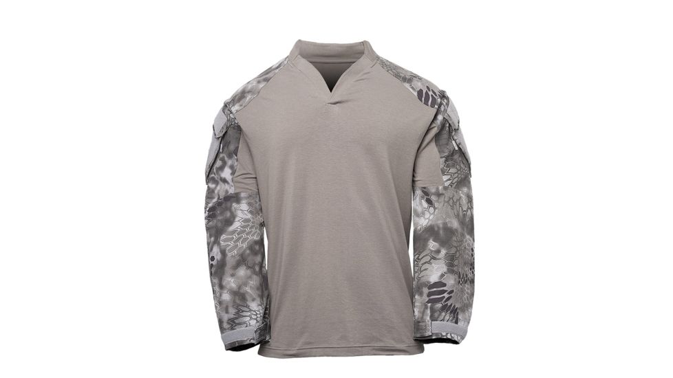 Kryptek Tactical Long Sleeve Rugby - Mens, Dark Charcoal/Raid, Extra Large, 19TACRLSDCR6