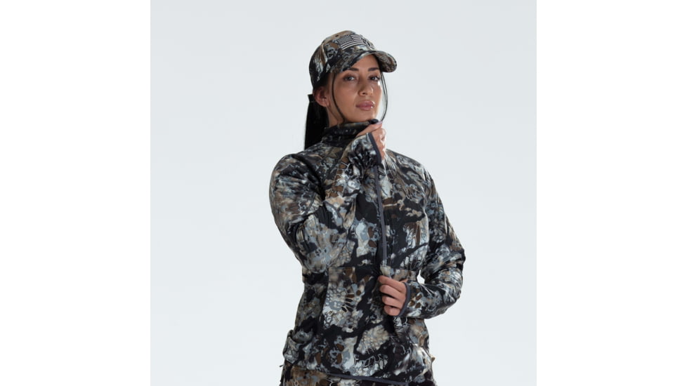 Kryptek Thea 1/2 Zip Shirt - Womens, Dark Charcoal, XL, 19WTHEAZSF6