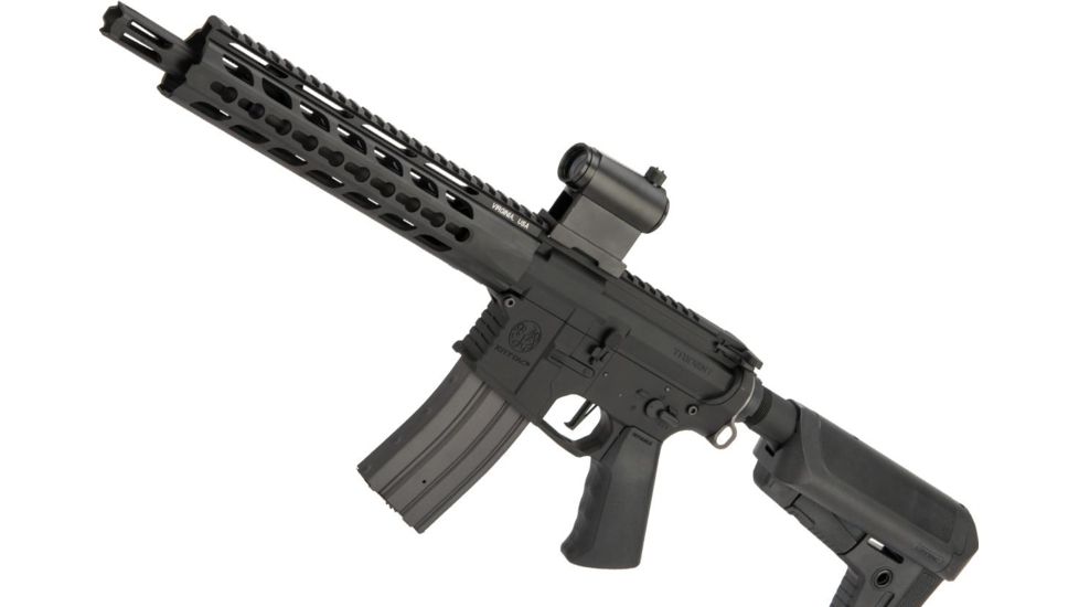 Krytac / KRISS USA Full Metal Trident MKII CRB Airsoft AEG Rifle, 400 FPS, Black, Large, KTAEG-TR2CRB-BK01