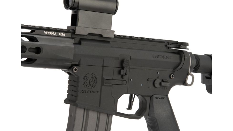Krytac / KRISS USA Full Metal Trident MKII CRB Airsoft AEG Rifle, 400 FPS, Black, Large, KTAEG-TR2CRB-BK01