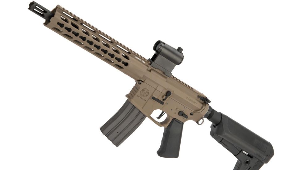 Krytac / KRISS USA Full Metal Trident MKII CRB Airsoft AEG Rifle, 400 FPS, Dark Earth, Large, KTAEG-TR2CRB-FDE01