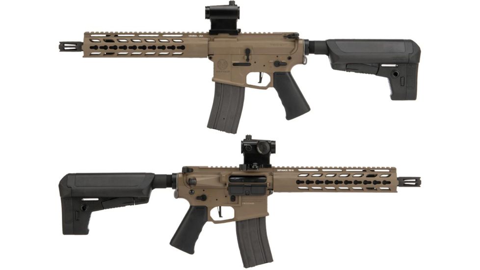 Krytac / KRISS USA Full Metal Trident MKII CRB Airsoft AEG Rifle, 400 FPS, Dark Earth, Large, KTAEG-TR2CRB-FDE01