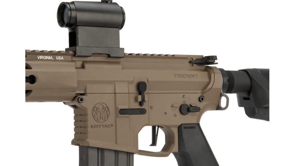 Krytac / KRISS USA Full Metal Trident MKII CRB Airsoft AEG Rifle, 400 FPS, Dark Earth, Large, KTAEG-TR2CRB-FDE01