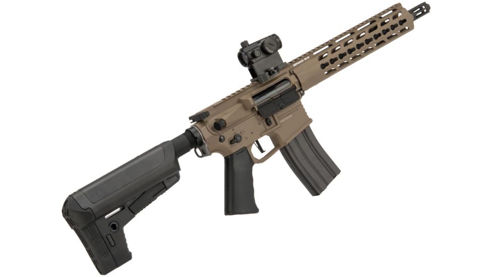 Krytac / KRISS USA Full Metal Trident MKII CRB Airsoft AEG Rifle, 400 FPS, Dark Earth, Large, KTAEG-TR2CRB-FDE01