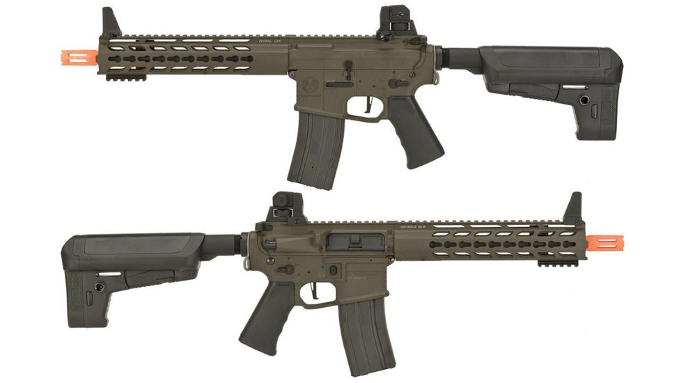 Krytac / KRISS USA Full Metal Trident MKII CRB Airsoft AEG Rifle, 400 FPS, Foliage Green, Large, KTAEG-TR2CRB-FG01
