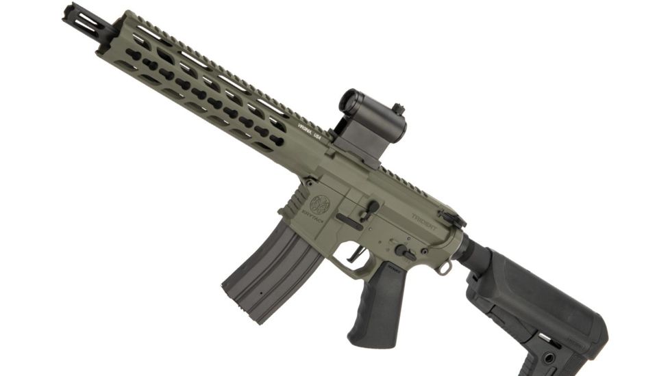Krytac / KRISS USA Full Metal Trident MKII CRB Airsoft AEG Rifle, 400 FPS, Foliage Green, Large, KTAEG-TR2CRB-FG01