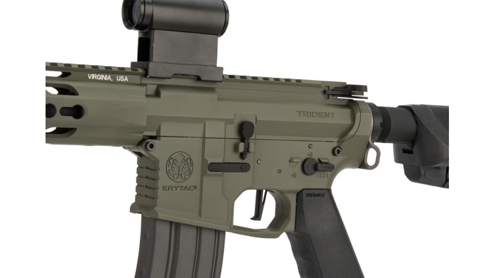 Krytac / KRISS USA Full Metal Trident MKII CRB Airsoft AEG Rifle, 400 FPS, Foliage Green, Large, KTAEG-TR2CRB-FG01