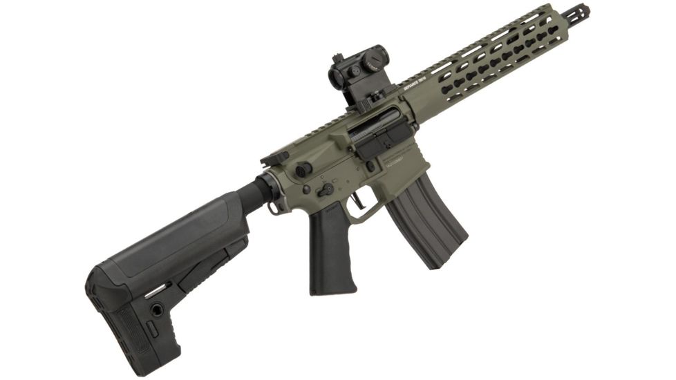 Krytac / KRISS USA Full Metal Trident MKII CRB Airsoft AEG Rifle, 400 FPS, Foliage Green, Large, KTAEG-TR2CRB-FG01